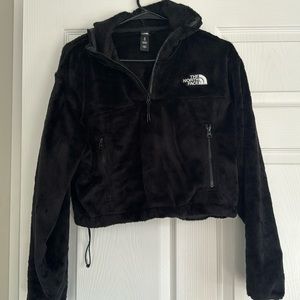 Black north face cropped quarter zip hoodie. Women’s size medium